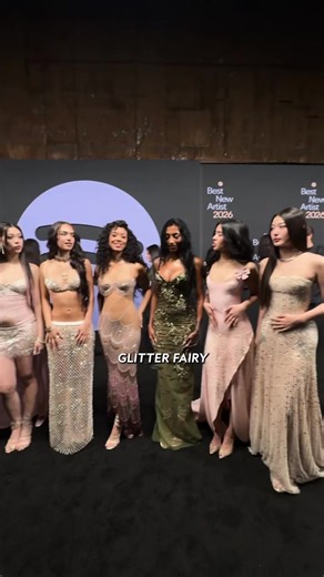 the students have become the masters: remember when InStyle was @KATSEYE’s first magazine cover? Now, the Grammy nominees are giving us 10,000 words to describe their coordinated looks for @Spotify’s 2026 Best New Artist Party