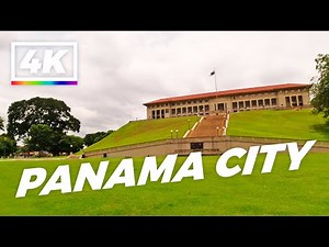 A cloudy afternoon walk around Balboa. Panama City 4K