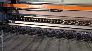 furniture factory, production of furniture springs for mattress blocks, machine for the production of springs, production workshop, the production line, assembly box springs, mattress blocks