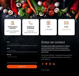 Entrer en contact bloc avec des icônes - Modèle de site Web par Nicepage