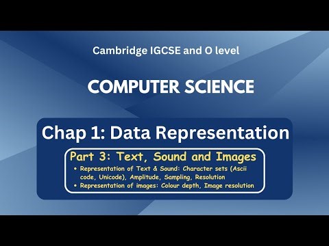IGCSE Computer Science - Data Representation: Text, Sound and Images - Chapter 1