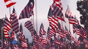 4K Video of United States Flag in the wind