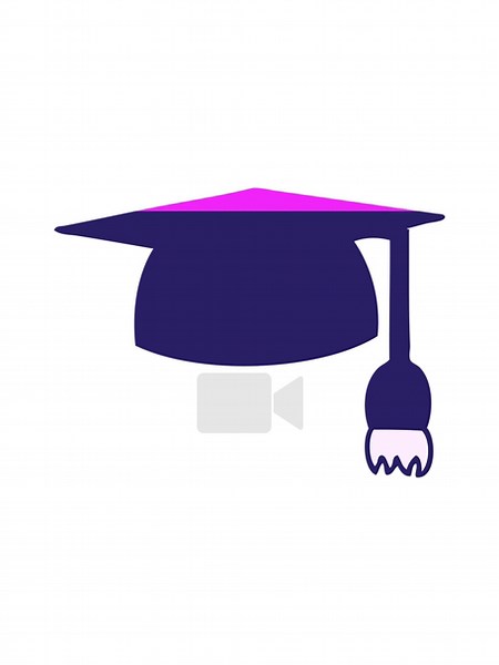 power up animation of cartoon of a graduation hat Stock Video Footage - Alamy