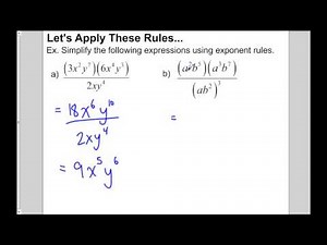 Multiplying and Dividing Monomials
