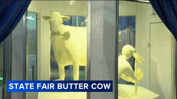 'Butter Cow' sculpture unveiled ahead of 2024 Illinois State Fair