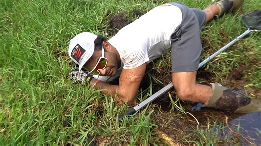 Saving critters trapped inside a muddy sinkhole