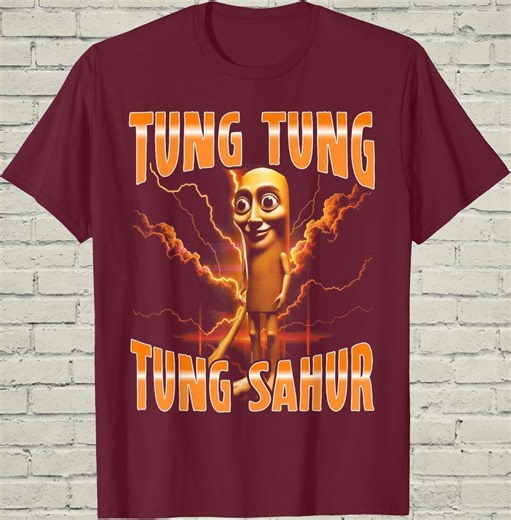 Brainrot Meme Shirt, Italian Tung Sahur Top, Gag Gift for Gen Z - Etsy