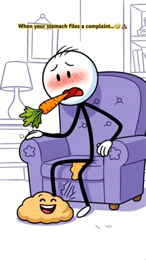 He Just Wanted a Snack… But His POOP Smiled Back! 😂🥕💩 | Stickman Comedy #shorts