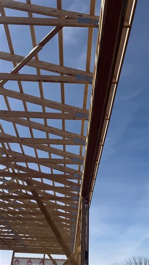 80x160 post frame with LVL beams to support sliders on eave #shorts
