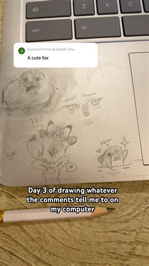 Fox🫡 #funny #art #drawing #doodle sketch #artist #fox #cute #computer #draw