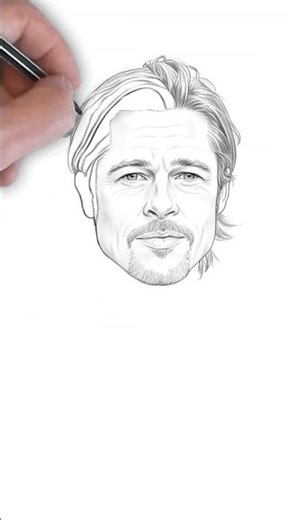 How Brad Pitt Became a Hollywood Legend #bradpitt #hollywoodactor #moviestar #draw #sketch #oscars