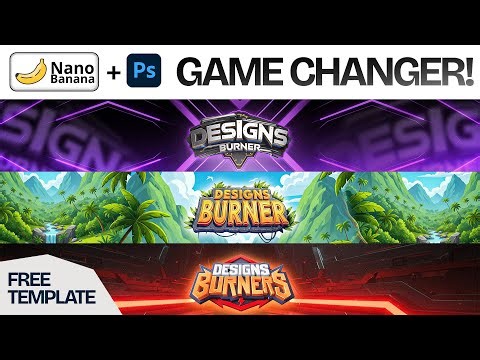 Nano Bnanana Ai + Photoshop | FREE Banner Template | ( Tutorial )