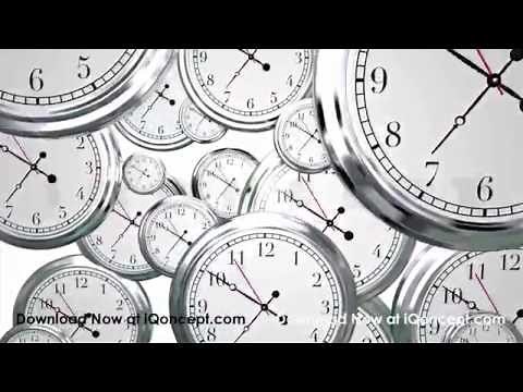 Time Passing Clocks Flying By 3d Animation Alpha Matte