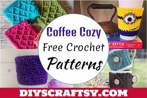 41 Free Crochet Coffee Cozy Patterns