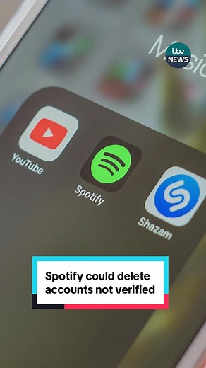 Spotify’s threatened to delete accounts if they don’t pass new age verification rules #itvnews
