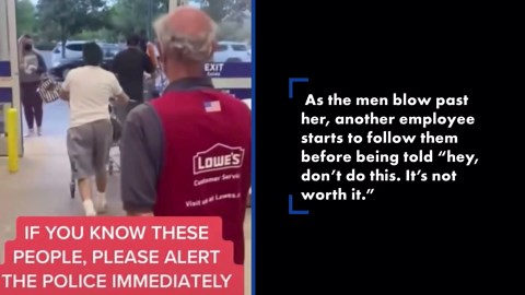 Shameless shoplifters stroll out of Lowe’s store with packed carts