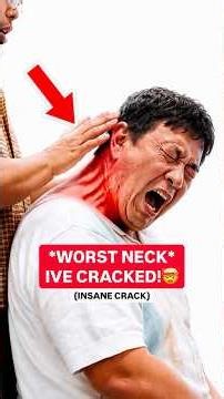 IVE NEVER CRACKED A NECK THIS BAD‼️ #chiropractic #backpain #neckpain #trending