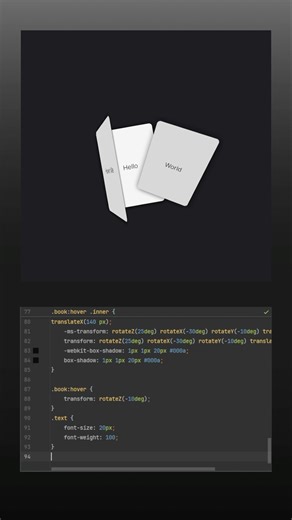 Elegant CSS Hover Card Effect — Modern UI Design ✨ #shorts