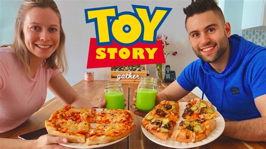 Toy Story inspired recipes: Pizza Planet cheeseburger pizza and slime drink