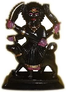 Lord Kaal Bhairav Statue 6.5" inch God Marble Mahakal Bhairav Murti | Diwali Puja Lord Batuk Bhairav Sculpture Idol Home Puja Temple Mandir Altar Shrine Prayer | Hindu Tantric Deity Avatar of Shiva