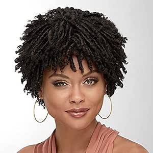 Especially Yours Indigo Wig Natural Short Wig with Trendy Spiral Curls, Bouncy Volume/Runway Shades of Black and Brown