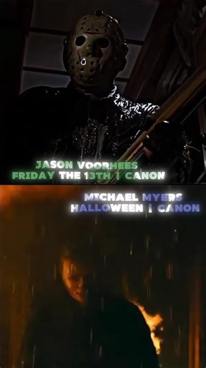 Jason Voorhees (Friday The 13th) vs Michael Myers (Halloween) | Canon Versions #slasher #shorts #fy