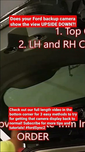Fix the Upside Down Backup Camera Display! #backupcamera #sync2 #fordescape