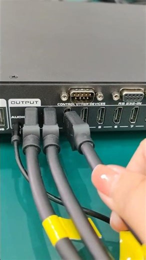 Tired of tricky device connections and cumbersome ops in meeting rooms 4KHDMI Matrix switcher solves