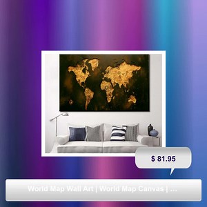 Just in! This unique World Map Wall Art | World Map Canvas | Black and Gold Map for $81.95. https://wallcanvasmall.com/products/world-map-wall-art-world-map-push-pin-large-watercolor-wall-art-worldmap-poster-wall-decor-art-print-living-room-and-office-decor #livingroomwallart #wallcanvasmall #vangoghprints #africanamericanwallart #blackart #bedroomwallart #canvaswallart #streetart #homedecor #personalizedcanvas | Wall Decor Store | Facebook