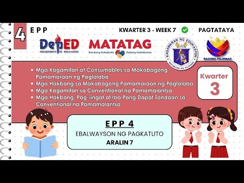EPP4 Q3 W7: Mga Kagamitan at Consumables sa Makabagong Pamamaraan ng Paglalaba #grade4 #epp4