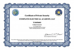 Texas (Alarm Companies) - Complete Electrical Academy