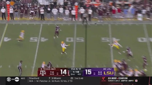 154K views · 1.6K reactions | Tiger Stadium Is Rocking Mansoor Delane tip and Harold Perkins Jr. Interception  ABC | LSU Football | Facebook