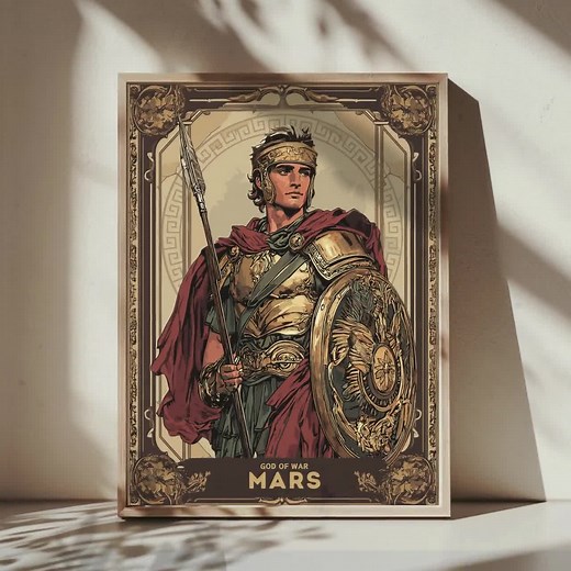 Mars God Poster, Roman God Mars, God of War, Roman Mythology, Ancient Rome Art - Etsy