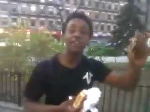 nigga eating a bacon egg cheese wit no juice