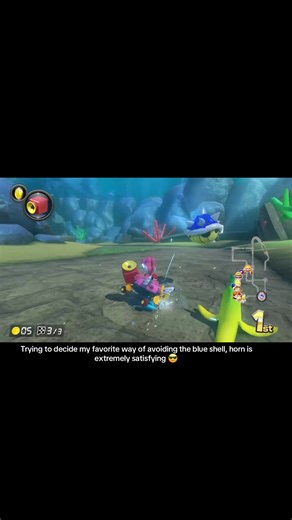 All my homies hate blue shell. It only punishes you for being fast and in first place. The guy in last throwing the blue shell is only helping second place rewarding them for being slower than you lmao