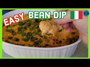 Easy Bean Dip | How to make with only 8 ingredients. Delicious and cheesy great with tortilla chips.