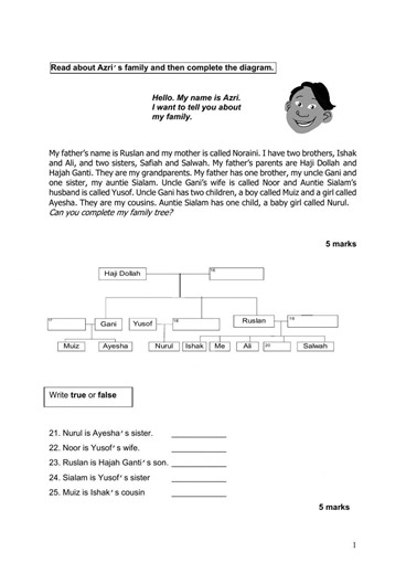 English paper 2 psr worksheet