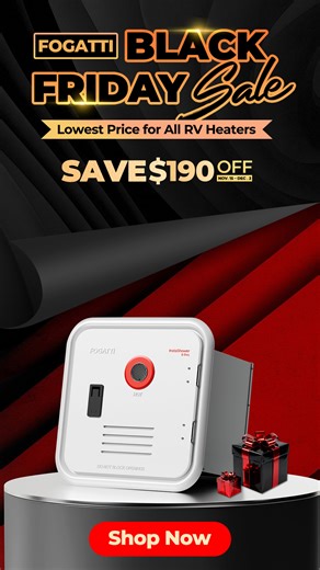 RV owners rejoice!  Get the lightweight and tankless water heater you need at HALF PRICE this Black Friday!  Easy installation guaranteed.  Don't miss out: https://bit.ly/4nSxLBf #Blackfridaysale #Fogatti | Fogatti | Facebook