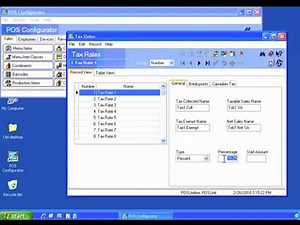 Micros POS Help and Training - Changing the Tax Rate