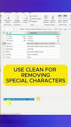 TRIM VS CLEAN IN POWER BI Difference between Clean and Trim option in Power Query #powerbi #dax