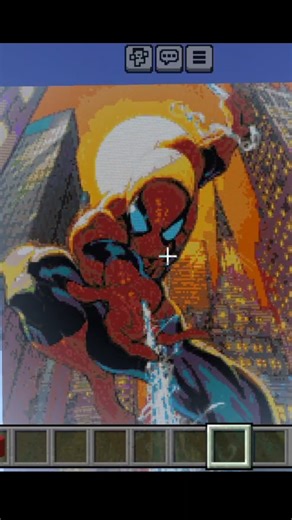 spider man pixel art in Minecraft #shots #minecraft