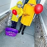 Halloween Decorations Outdoor, 4 Ft Life Size Animatronics Prop with Glowing Balloon, Sound-Activated Sensor, Scary Decor for Home Party Indoor Outside Garden Lawn Grave Yard