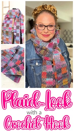 7.7K views · 89 reactions |  Say Dance for the  to this free pattern plus video tutorial! Gingham Plaid look with your crochet hook! Get the free pattern on my website with the ad-free pdf option available on Etsy, Shopify, or Ravelry. #mmmdi #marlybird #marlybirdyoutubechannel #crochetscarf #freecrochetpattern | Marly Bird | Facebook