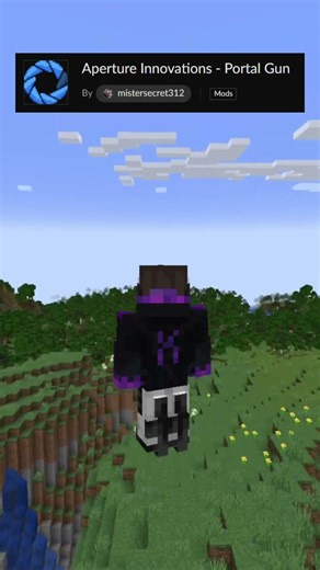 Minecraft's Best Portal Gun Mod #shorts