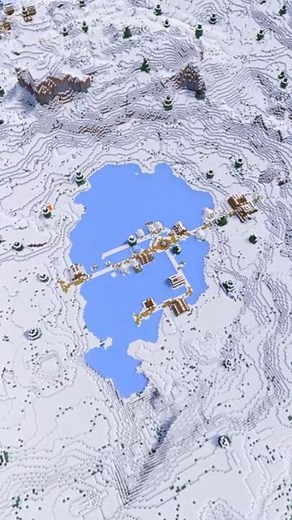 Minecraft Seed With An Igloo Village On Frozen Lake!