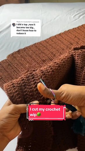 Replying to @naaderbie I cut my crochet work because it was to big /long or yours was that you missed some Stitches? This crochet hack could definitely help to save Time. #fyp #naijayarnstore #crochetdesigner #crochethack #crocheting #diyfashion #abujacrocheters #diyhacks #diycraft