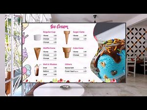 Ice Cream Shop Digital Menu Board