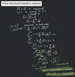 Prove that (root2) (root3) is irrational... | Filo
