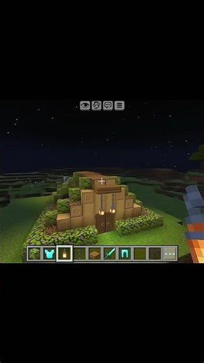 wood house in Minecraft #gaming
