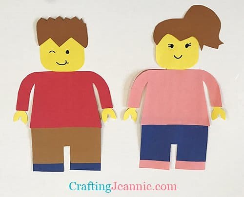 Paper Lego Minifigure Craft (Free Template) - Crafting Jeannie